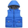 AIEOE Kids Hooded Down Vest Body Warmers Boys Padded Gilet Sleeveless Jackets Winter Windproof Gilet Girls Gilet Lightweight Full Zip Down Gilet Puffer Vest 6-7 Years