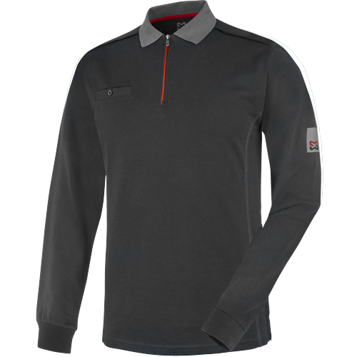 Polo de travail à manches longues Stretch X Würth MODYF anthracite