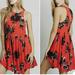 Free People Dresses | Free People Cherry Red Floral Dress | Color: Black/Red | Size: 8