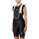 FDX All Day Women Cycling Bib Shorts, Breathable/Padded Bib Short for Women Biking with Hi-Viz Detail on The Back (Black, Medium)