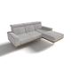 DOMO. Collection Rosario Ecksofa, Polsterecke mit Nackenfunktion und Holzkranz, L-Form Eckcouch, 259x169x81 cm, Polstergarnitur in hellgrau