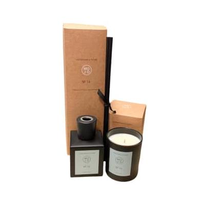Mojo - Mojo Lemongrass & Thyme Fragrance Scented Soy Wax Candle & Room Diffuser Set - Natural