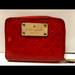 Kate Spade Bags | Kate Spade Red Spade Print Embossed Small Zip Wallet | Color: Gold/Red | Size: Os