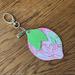 Lilly Pulitzer Accessories | Lilly Pulitzer Pink And Green Print Lemon Shaped Keychain With Gold Hardware | Color: Green/Pink | Size: Os