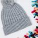 Michael Kors Accessories | Michael Kors Beanie With Pom Pom Knit Winter Hat | Color: Gray/Silver | Size: Os