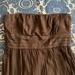 J. Crew Dresses | Beautiful J.Crew New With Tags Deep Brown Chiffon Strapless Dress | Color: Brown | Size: 12