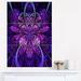 East Urban Home And Purple Large Fractal Flower - Multipanel Floral Metal Wall Art Metal in Blue | 36 H x 28 W x 1 D in | Wayfair