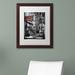 Trademark Fine Art 'NYC Bistro' Framed Photographic Print Canvas in Green | 20 H x 16 W x 0.5 D in | Wayfair PH0267-S1620MF