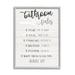 Stupell Industries Bathroom Rules Toilet Sign Country Plank Pattern by Natalie Carpentieri - Textual Art on Canvas in White | Wayfair