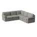 Black/Blue/Brown Reclining Sectional - Wayfair Custom Upholstery™ Amari 94" Wide Corner Sectional | 31 H x 94 W x 94 D in