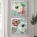 Red Barrel Studio® Asbury Garden Bloom III - 2 Piece Picture Frame Painting Print Set Canvas, in Green/Pink/White | 30.5 H x 61 W x 3 D in | Wayfair