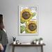 Rosalind Wheeler Botanical Sunflower Canvas Wall Art Canvas in White | 36 H x 24 W x 1.75 D in | Wayfair 7766020CDB564944BB6750C08CEF6F13