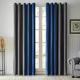 OMMATO Grey Blackout Curtains 46 x 90 Inch Eyelet Soft Velvet Thermal Insulated Bedroom Curtains Blackout Curtains for Living Room Navy Blue 2 Panels