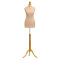 Female Tailors Dummy Bust Size 6/8 Dressmakers Fashion Mannequin Students Cream With Lightwood Stand Black With Black Stand White With White Stand (Cream)