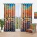 Designart 'Sailships On The Ocean Waves During Orange Sunset' Nautical & Coastal Curtain Single Panel