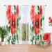 Designart 'Vintage Red Poppies II' Traditional Curtain Single Panel