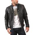 Exemplar Mens Genuine Lambskin Leather Classic Jacket KL738 L Black