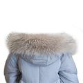 ECYC Faux Raccoon Fur Scarf Winter Jacket Hood for Women Men Winter Coat Jacket Collar, Beige, 80cm