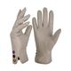 GSG Womens Winter Leather Driving Gloves for Ladies Warm Gloves Beige Small