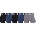 CR7 Men's 5-Pack Cotton Trunk, Black, Black, Blue, Light Grey, M