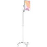 CTA Digital Compact Gooseneck Floor Stand for 7-13" Tablets (White) PAD-CGSW