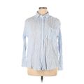 Old Navy Long Sleeve Button Down Shirt: Blue Tops - Women's Size Large