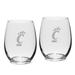 Cincinnati Bearcats 2-Piece 15oz. Stemless Wine Glass Set