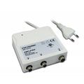 Metronic - Amplificateur d'intérieur fm/vhf/uhf à réglage de gain 30 dB avec filtre 4G - blanc