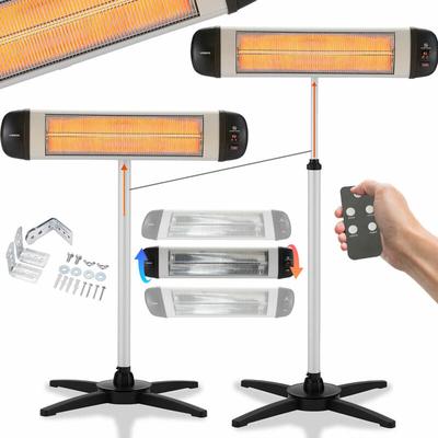 Infrarot Heizstrahler 2500 w mit Fernbedienung mit Kreuzstativ Höhenverstellbar Schwenkbar Image