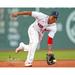 Rafael Devers Boston Red Sox Unsigned Fielding A Ground Ball Photograph
