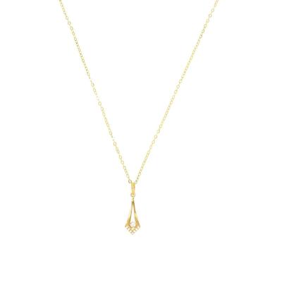 amor - Kette mit Anhänger für Damen, Gold 585, Zirkonia synth. Ketten 1 ct