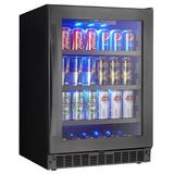 Danby 138 Can 23.82" Undercounter Beverage Refrigerator Glass | 34.65 H x 23.82 W x 24.73 D in | Wayfair SSBC056D3B-S