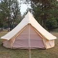 VEVOR Yurt Tent 100% Cotton Canvas Bell Tent 16ft. in Dia. Waterproof Canvas Hunting Tent 10-Person Steel in Gray | Wayfair ZPMGB5MMBK0000001V0