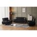 Wade Logan® Ehan 3 Piece Faux Leather Living Room Set Faux Leather | 34 H x 78 W x 28 D in | Wayfair Living Room Sets