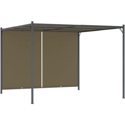 Vidaxl - Gartenpergola mit Ausziehbarem Dach 3x3 m Taupe 180 g/m²