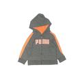 Puma Zip Up Hoodie: Gray Tops - Size 12 Month