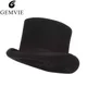 GEMVIE 13.5cm 100% laine feutre chapeau pour hommes Fedoras pour femmes Mad chapeau casquettes