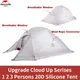 Natureifa-Tente de camping ultralégère pour personnes double couche en silicone poteau en