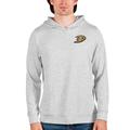 Men's Antigua Heathered Gray Anaheim Ducks Team Absolute Pullover Hoodie