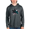 Men's Antigua Heathered Charcoal San Jose Sharks Absolute Pullover Hoodie