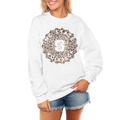 Women's Gameday Couture White NC State Wolfpack Wild Side Perfect Crewneck Pullover Sweatshirt
