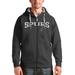 Men's Antigua Charcoal San Antonio Spurs Victory Full-Zip Hoodie