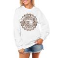 Women's Gameday Couture White Oregon State Beavers Wild Side Perfect Crewneck Pullover Sweatshirt