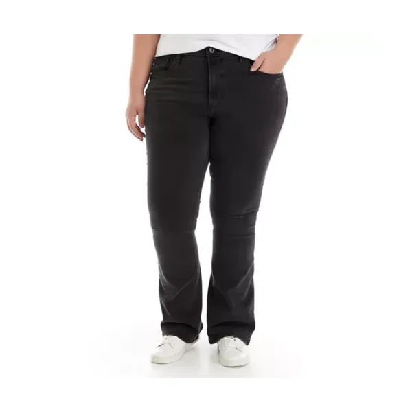 true-craft-womens-plus-size-high-rise-slim-cut-flared-jeans,-black,-18w/