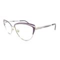 ProEyes Indus, Progressive Multifocal Reading Glasses with Spring Hinges, Zero Magnification on Top Lens, Anti Blue Light Resin Lens (Purple, 2.50 x)