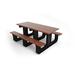 Frog Furnishings Park Place Outdoor Picnic Table Plastic in Brown | 30.5" H x 72" W x 58" D | Wayfair PB 6BROPARKP