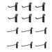 Jifram Easy Living 4 in. x 6 in. Metal Slat Wall Hooks Metal in Black | 3.25 H x 1 W x 6 D in | Wayfair 11000284