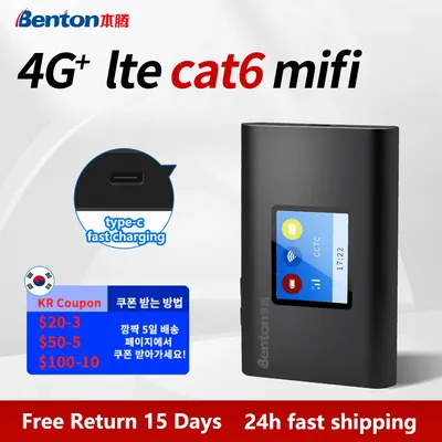 Benton – Modem Portable sans fil 4G Lte cat6 300Mbps déverrouillage Mifi point d'accès Wifi de