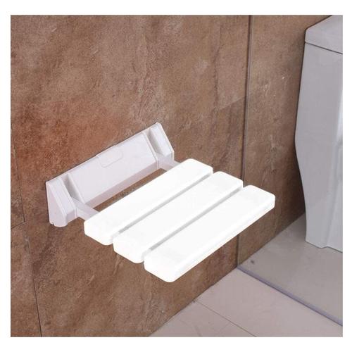 Duschstuhl Badestuhl Duschhocker Duschsitz -Zusammenklappbar Wandmontage [Weiß] - Weiß