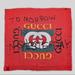 Gucci Accessories | Gucci "Tomorrow Is Now Yesterday" Red Silk Pashmina /Shawl -New | Color: Black/Red | Size: 53” X 53”